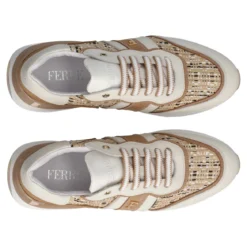 GRAVEL Sneakers Bianche, Avorio e Nocciola