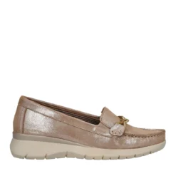 GRAVITY Mocassini Donna Beige Glitter