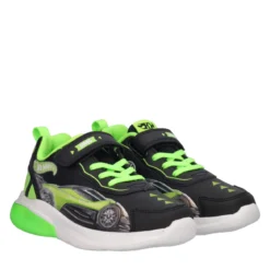 HOT WHEELS B&G LIGHTS Sneakers Bambino Nere e Verdi - con Luci