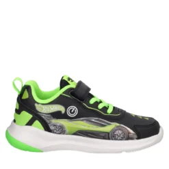 HOT WHEELS B&G LIGHTS Sneakers Bambino Nere e Verdi - con Luci