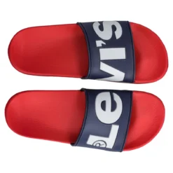 JUNEL Ciabatte Mare Bambini Blu e Rosse