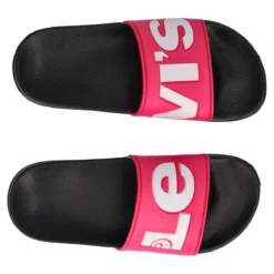 JUNEL Ciabatte Mare Bambini Fucsia e Nere