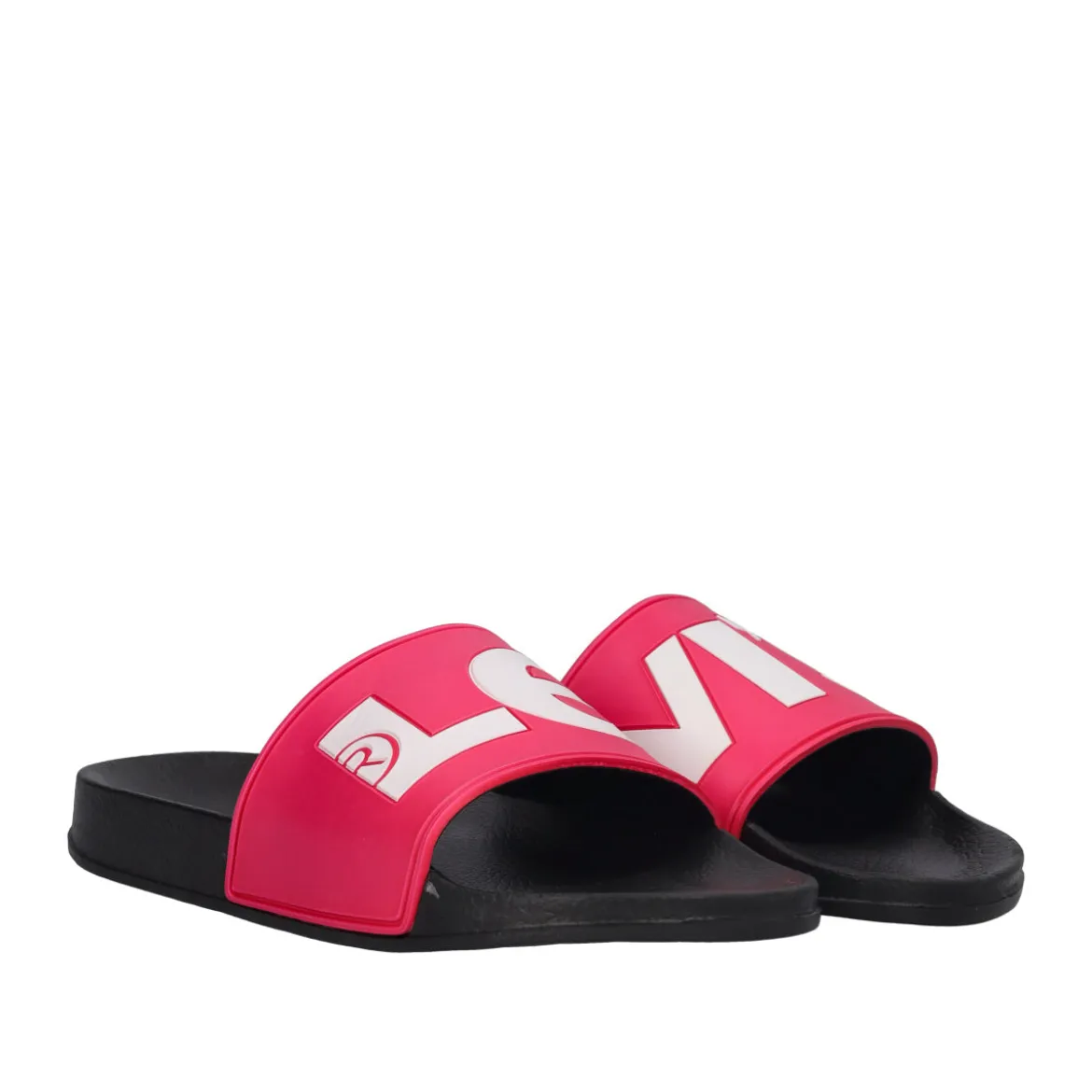 JUNEL Ciabatte Mare Bambini Nere e Fucsia