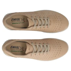 KAYLA Sneakers Comfort Donna Beige in Pelle