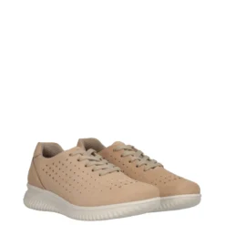 KAYLA Sneakers Comfort Donna Beige in Pelle