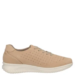 KAYLA Sneakers Comfort Donna Beige in Pelle