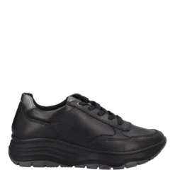 KIM Sneakers Donna Nere in Pelle