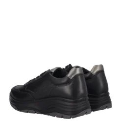 KIM Sneakers Donna Nere in Pelle