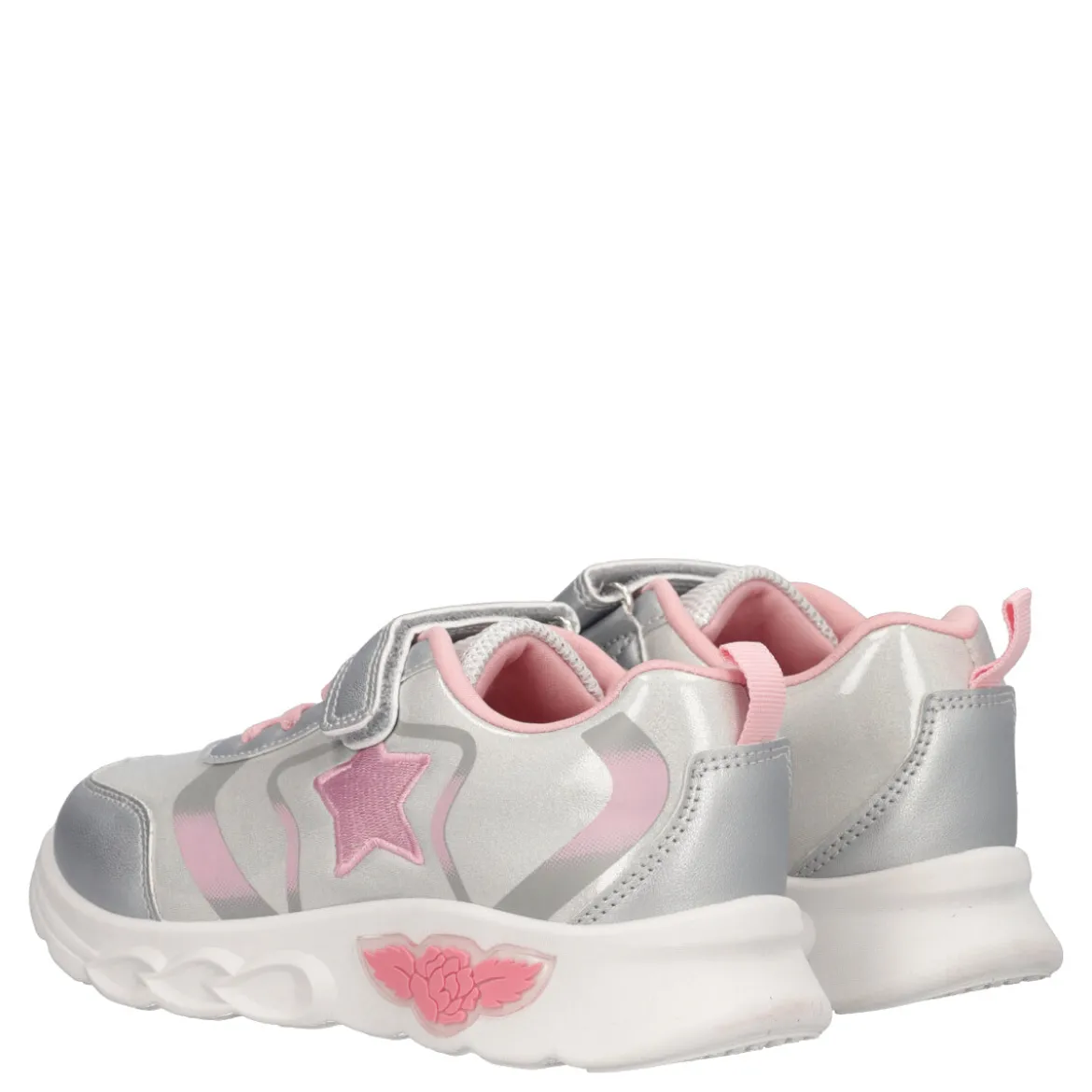 MICHELA Sneakers Bambina Argento e Rosa
