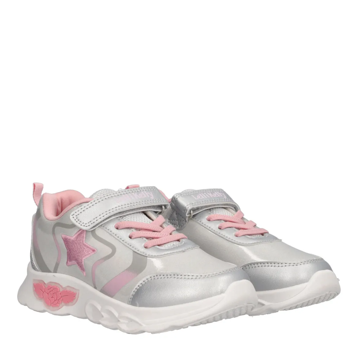 MICHELA Sneakers Bambina Argento e Rosa