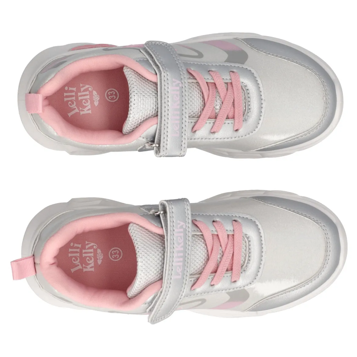 MICHELA Sneakers Bambina Argento e Rosa