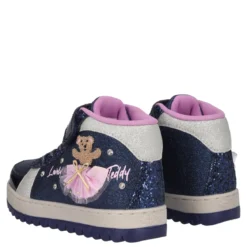 MILLE STELLE Sneakers Alte Bambina Blu, Argento e Lilla con Musica