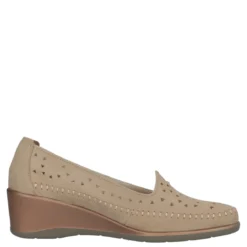 Mocassini Comfort Beige Donna in Pelle