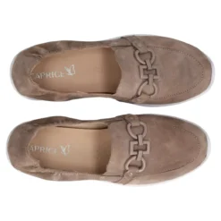 Mocassini Comfort Donna Beige in Pelle