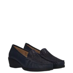 Mocassini Comfort Donna Blu in Pelle