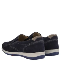 Mocassini Comfort Uomo Blu in Pelle