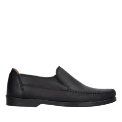 Mocassini Comfort Uomo Neri in Pelle