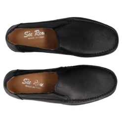 Mocassini Comfort Uomo Neri in Pelle
