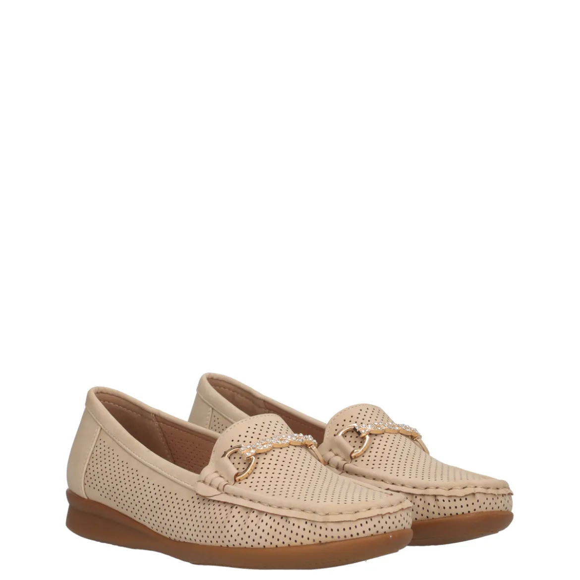Mocassini Donna Beige