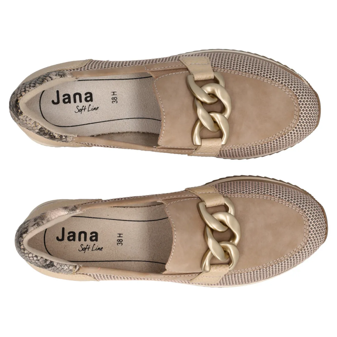 Mocassini Donna Beige