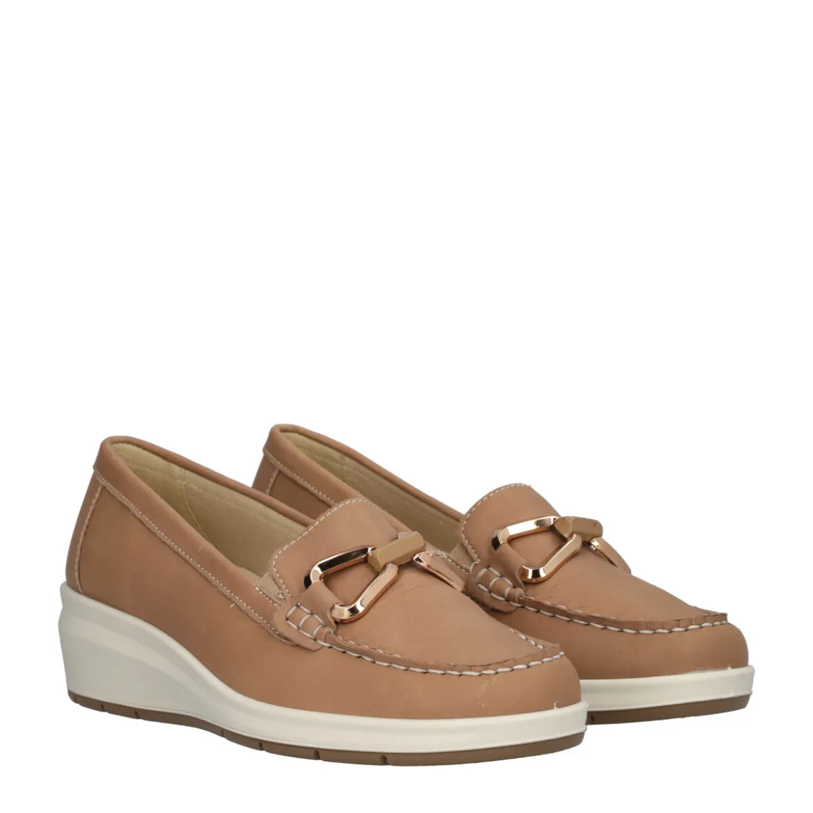 Mocassini Donna Camel