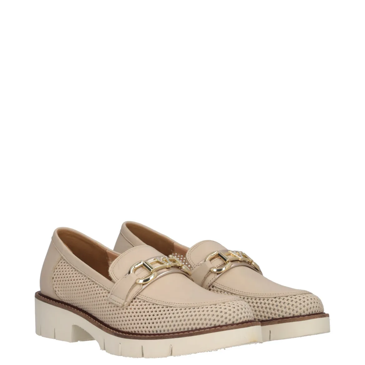 Mocassini Donna Crema