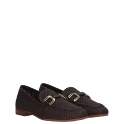 Mocassini Donna Marroni in Pelle