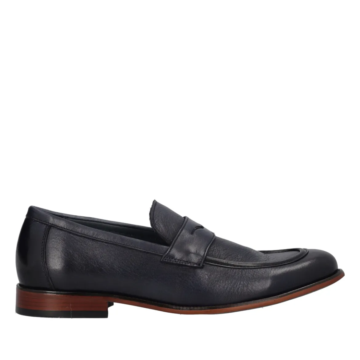 Mocassini Uomo Blu in Pelle