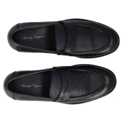 Mocassini Uomo Blu in Pelle