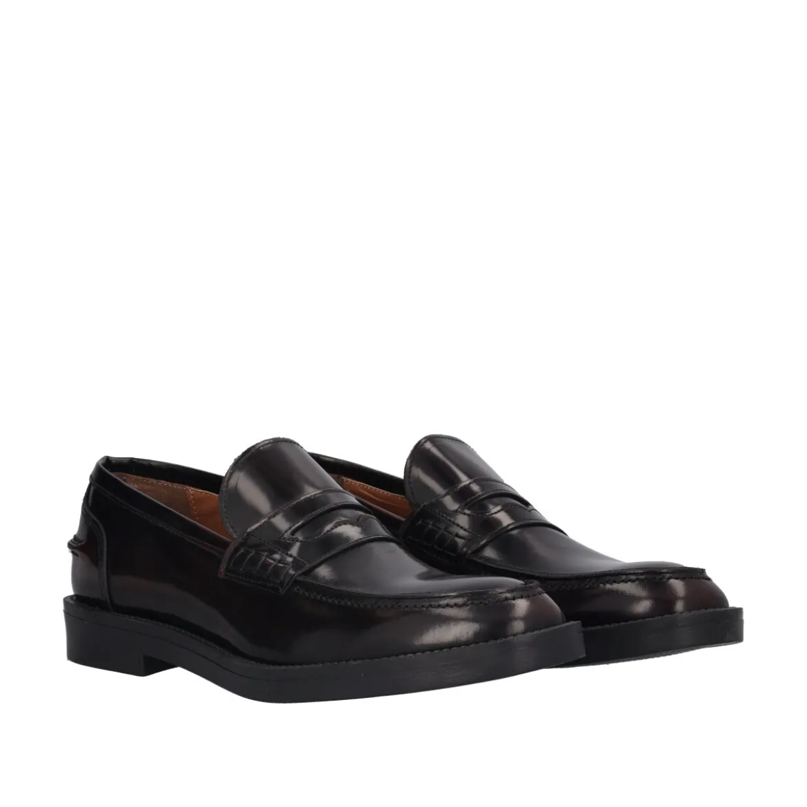 Mocassini Uomo Bordeaux in Pelle