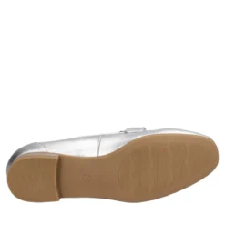 Mocassino argentato donna