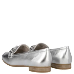 Mocassino argentato donna