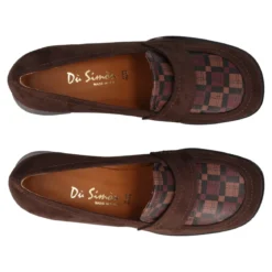Mocassino con Tacco Donna Marroni