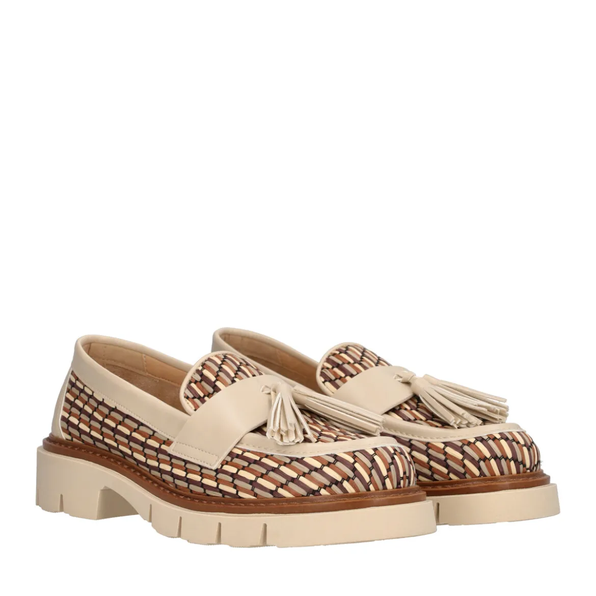 Mocassino Donna Beige