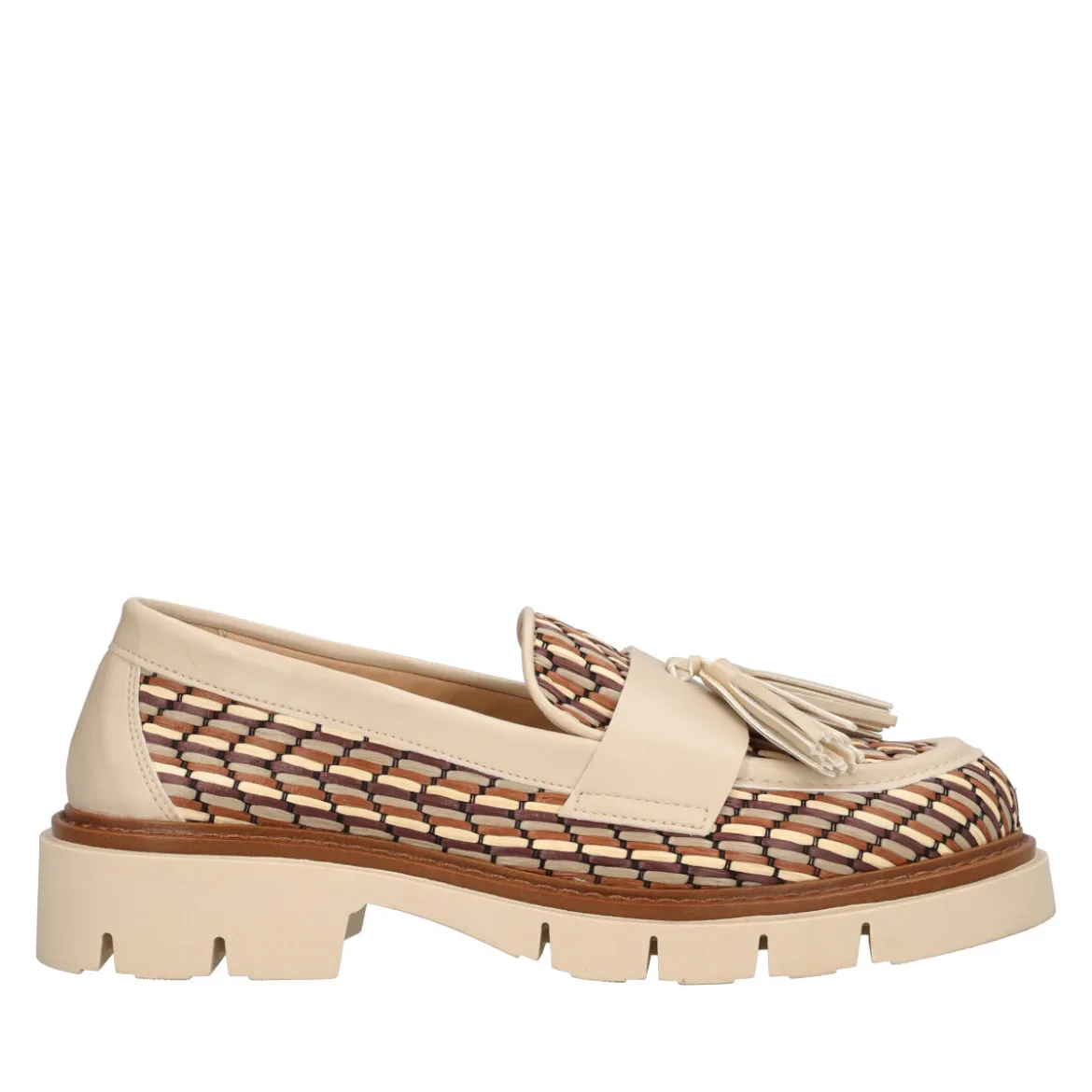 Mocassino Donna Beige