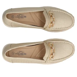 Mocassino Donna Oro