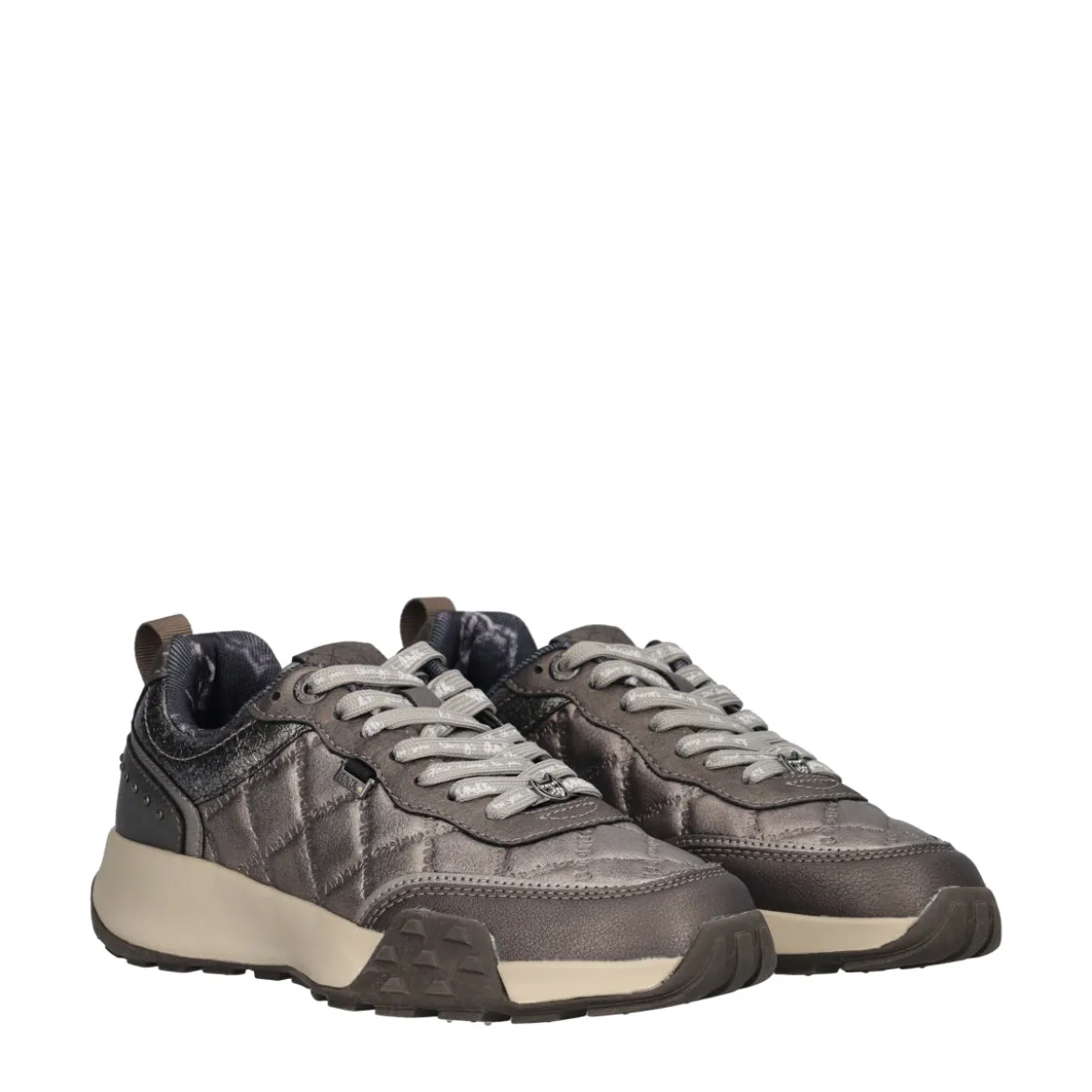 OPORTO Sneakers Donna Grigie Metallizzate