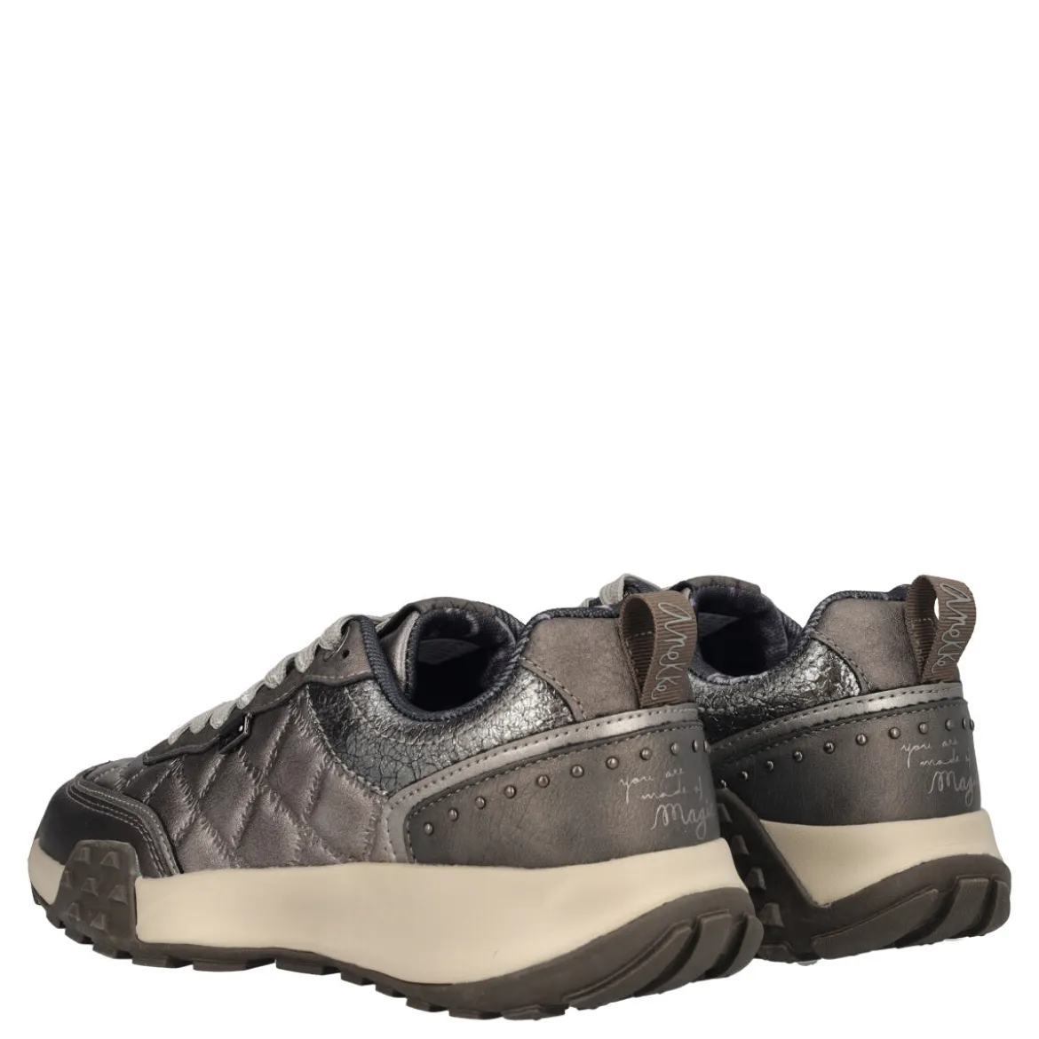 OPORTO Sneakers Donna Grigie Metallizzate