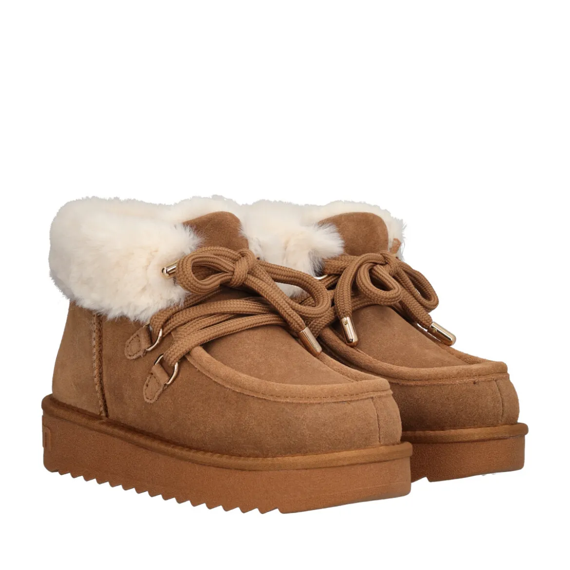 PACK NORDIC MID FUR Polacchini Donna Beige in Pelle