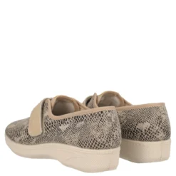 Pantofole Comfort Donna Beige Pitonate