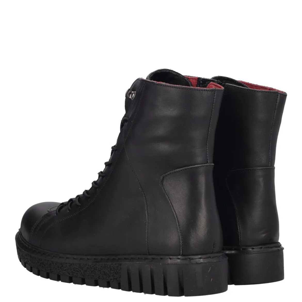 Polacchi Donna Neri in Pelle