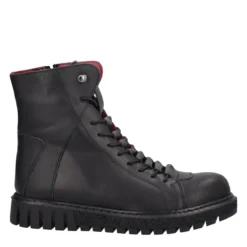 Polacchi Donna Neri in Pelle