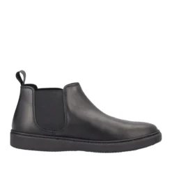 PONCHO Stivaletti Uomo Neri in Pelle