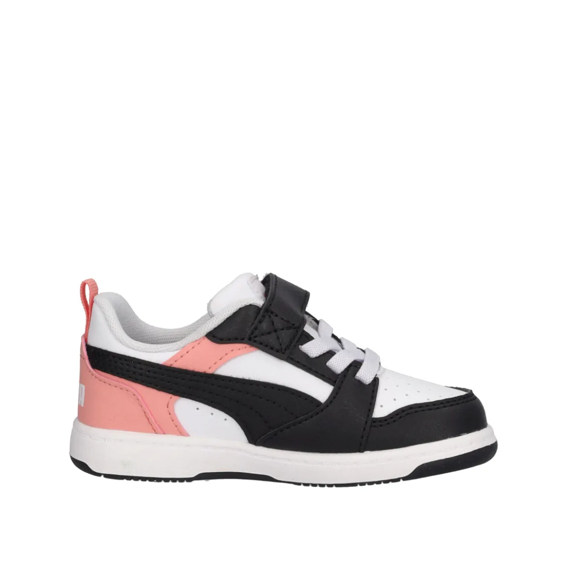 REBOUND V6 LO AC INF Sneakers Bambina Bianche, Nere e Rosa