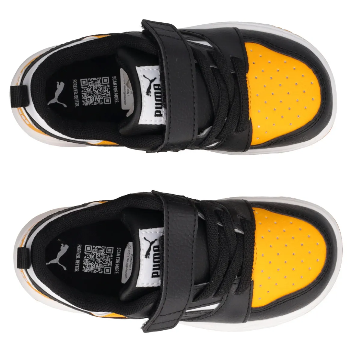 REBOUND V6 LO AC INF Sneakers Bambino Bianche, Gialli e Nere
