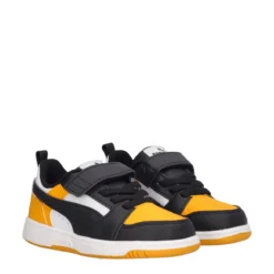 REBOUND V6 LO AC INF Sneakers Bambino Bianche, Gialli e Nere