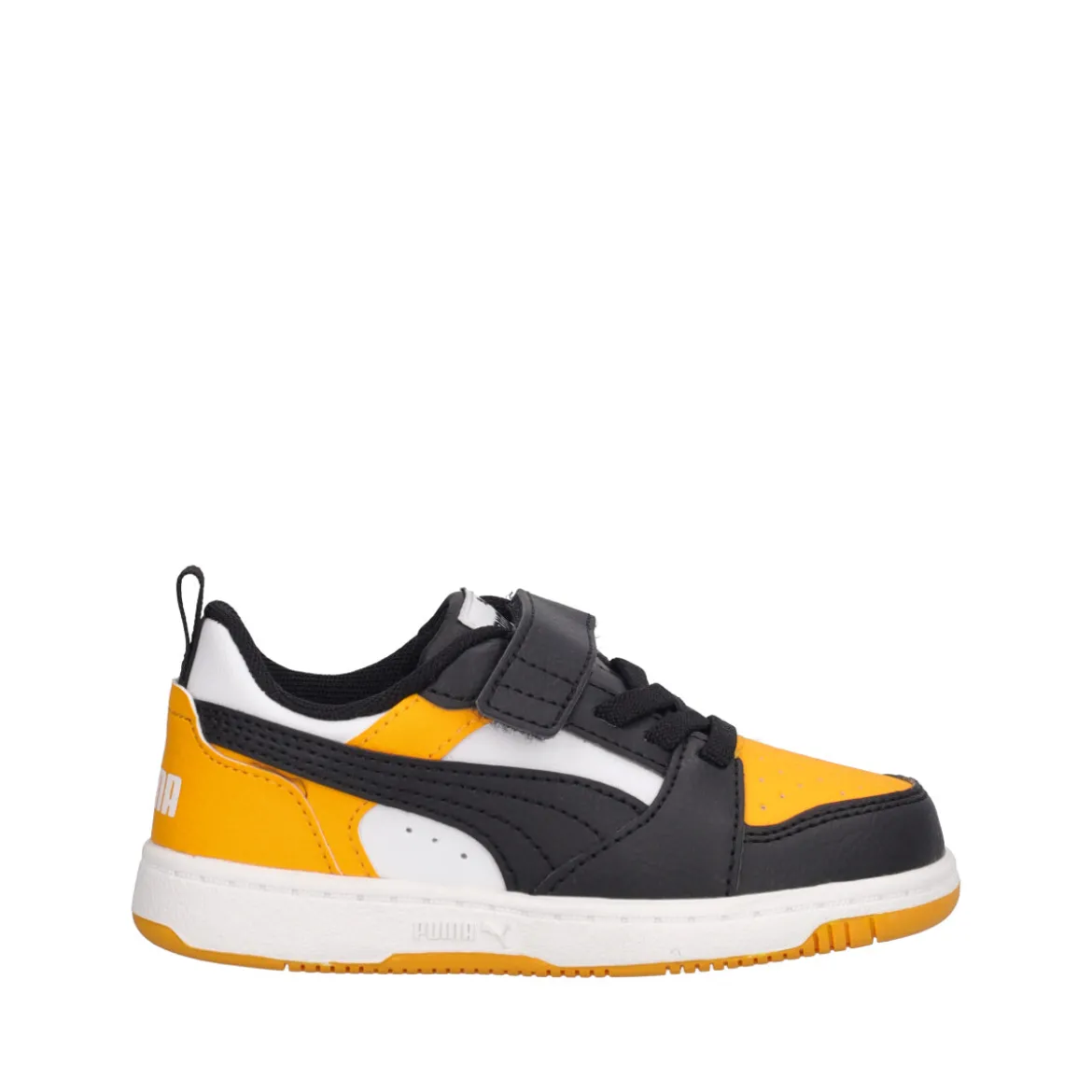 REBOUND V6 LO AC INF Sneakers Bambino Bianche, Gialli e Nere