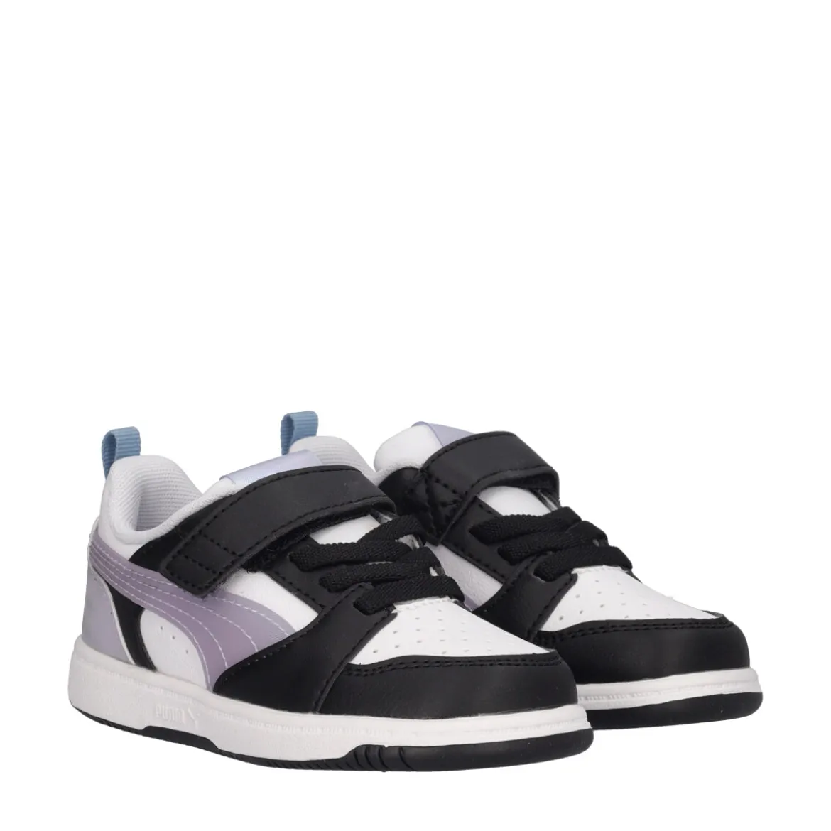 REBOUND V6 LO Sneakers Bambina Lilla Metallizzato, Nere e Bianche