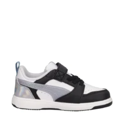 REBOUND V6 LO Sneakers Bambina Lilla Metallizzato, Nere e Bianche