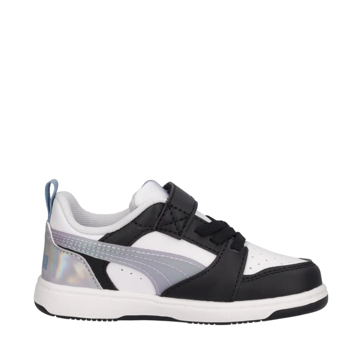 REBOUND V6 LO Sneakers Bambina Lilla Metallizzato, Nere e Bianche